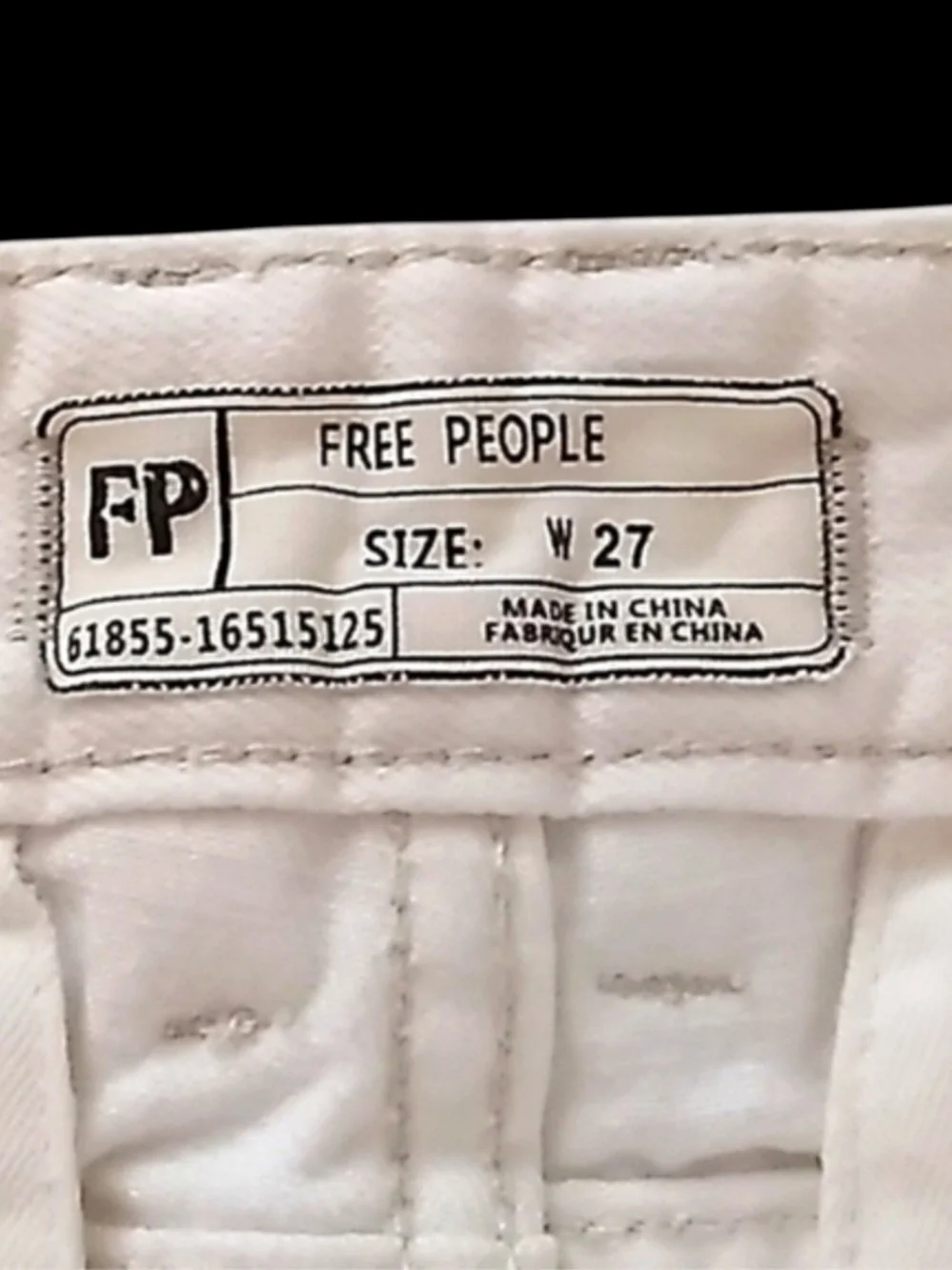Free People White High-Rise Denim Cutoff Shorts